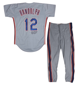 1992 Willie Randolph Game Used and Signed New York Mets Road Uniform - Jersey and Pants - Final Season as Player (Randolph LOA) 